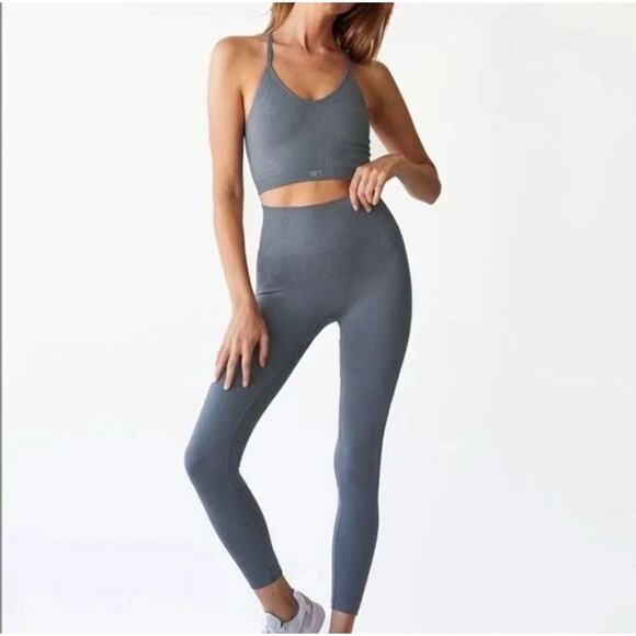 SET ACTIVE SCULPTFLEX POWER HIGH-RISE LEGGINGS Grey Size M - Picture 1 of 7